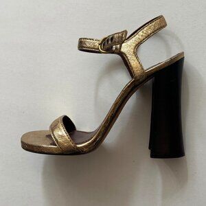 Marc Jacobs Gold High Heel Sandals Size 39.5 Fits 8.5, 9, 9.5